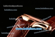 Patek Philippe Calatrava Swiss ETA 2824 Automatic Rose Gold Case with Champagne Dial and Stick Markers