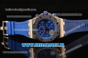 Audemars Piguet Royal Oak Offshore Chronograph 3126 Auto Steel Case with Blue Dial and Blue Rubber Strap - 1:1 Original (JF) Audemars Piguet Royal Oak Offshore Chronograph 3126 Auto Steel Case with Blue Dial and Blue Rubber Strap - 1:1 Original (JF)