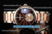 Cartier Rotonde De Miyota Quartz Two Tone Case/Bracelet with Brown Dial