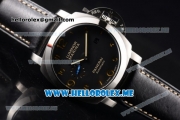 Panerai Luminor Marina 1950 3 Days PAM 312 Asia ST25 Automatic Steel Case with Black Dial and Black Leather Strap Stick/Arabic Numeral Markers