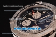 Breitling Avenger Chrono Swiss Valjoux 7750-SHG Automatic Stainless Steel Case with Stainless Steel Strap and Black Dial