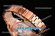 Omega Speedmaster'57 Chrono Clone Omega 9300 Automatic Rose Gold Case/Bracelet with Black Dial and Stick Markers (EF)
