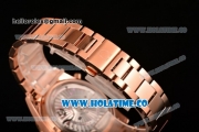 Omega Speedmaster'57 Chrono Clone Omega 9300 Automatic Rose Gold Case/Bracelet with Black Dial and Stick Markers (EF)