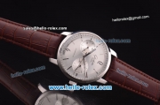 Glashutte Original Senator Sixties Automatic Steel Case with Silver Dial and Brown Leather Strap