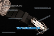 Richard Mille RM35-01 Bubba Watson Tourbillon Manual Winding Carbon Fiber Case with Skeleton Dial and White Dot Markers - Blue Inner Bezel