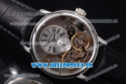 Audemars Piguet Jules Audemars Skeleton Tourbillon Asia ST25 Automatic Steel Case Silver Dial Roman Numeral Markers and Black Leather Strap