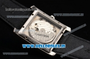 Cartier Tank MC Asia ST16 Automatic Steel Case with White Dial and Black Roman Numeral Markers - ETA Coating