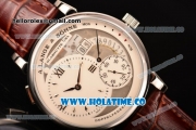 A.Lange&Sohne Grossen Lange 1 Asia Automatic Steel Case with White/Grey Dial and Silver Markers