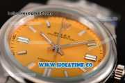 Rolex Air King Asia Automatic Full Steel with Yellow Dial and White Stick Markers