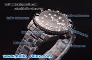 Rolex GMT Asia 2813 Automatic Full Black Ceramic with Black Dial and White Markers