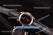 Omega De Ville Trésor Master Co-Axial Swiss ETA 2824 Automatic Rose Gold Case with Stick Markers and Black Dial