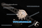 Breitling Avenger Seawolf Miyota Quartz Steel Case with White Dial Black Rubber Strap and Silver Sitck Markers