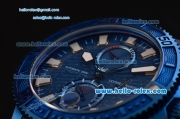 Ulysse Nardin Maxi Marine Diver Power Reserve Asia ST25 Automatic PVD Case with Blue Rubber Strap Blue Dial Stick Markers