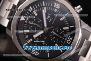 IWC Aquatimer Chrono Swiss Valjoux 7750 Automatic Full Steel with Black Dial and Stick Markers