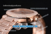 Patek Philippe Jumbo Nautilus Clone PP Automatic Rose Gold/Diamonds Case with Diamonds Dial and Stick Markers