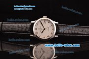 Patek Philippe Calatrava Swiss ETA 2824 Automatic Steel Case with Black Leather Strap White Dial