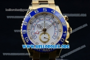 Rolex Yacht-Master II Chrono Swiss Valjoux 7750 Automatic Yellow Gold Case with White Dial and Yellow Gold Bracelet - (BP)