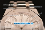 Audemars Piguet Royal Oak 41 MM Clone AP Calibre 3120 Automatic Steel Case/Bracelet with White Dial and Stick Markers - 1:1 Original (JF)