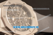 Hublot Classic Fusion Aerofusion Chronograph Orlinski Japanese Miyota OS20 Quartz Steel Case with Black Dial Stick Markers and Black Rubber Strap