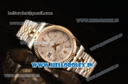 Rolex Datejust 37mm Swiss ETA 2836 Automatic Two Tone with Sliver Dial and Stick Markers