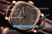 Panerai Radiomir 1940 Clone Panerai P.2002/1 Manual Winding Rose Gold Case with Brown Dial and Stick/Arabic Numeral Markers (KW)