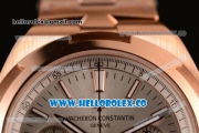 Vacheron Constantin Overseas Chrono Miyota 9015 Automatic Rose Gold Case with Gray Dial and Rose Gold Bracelet