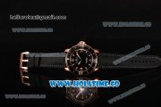 BlancPain Fifty Fathoms Swiss ETA 2836 Automatic Rose Gold Case with Black Dial and Stick/Arabic Numeral Markers (NOOB)