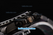 Rolex Daytona Swiss Valjoux 7750 Automatic Movement Full PVD with Black Dial and White Stick Markers