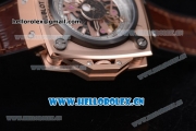 Hublot Masterpiece MP 08 Antikythera Sunmoon Asia 2813 Automatic Rose Gold Case Brown Leather Strap and Skeleton Dial