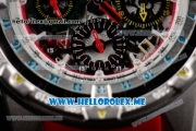 Richard Mille RM 60-01 Asia 2813 Automatic Steel Case with Skeleton Dial and Red Rubber Strap Dot/Arabic Numeral Markers (EF)