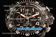 Victorinox Swiss Army Miyota OS10 Quartz PVD Case with Arabic Numeral Markers and Black Leather Strap (YF)