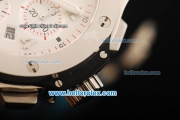 Hublot Big Bang Chronograph Swiss Valjoux 7750 Automatic Movement Steel Case with White Dial and Black Rubber Strap