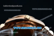 Rolex Day-Date Swiss ETA 2836 Automatic 18K Rose Gold Case with Brown Dial Diamonds Markers and 18K Rose Gold Bracelet (BP)