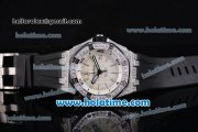 Audemars Piguet Royal Oak Offshore Diver Asia 4813 Automatic Steel/Diamonds Case with White Dial and Stick Markers
