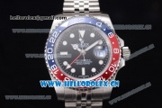 Rolex GMT-Master II Vintage Swiss ETA 2836 Automatic Stainless Steel Case/Bracelet with PVD Bezel and Black Dial