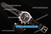 Breitling Avenger Seawolf Miyota Quartz Steel Case with Black Dial and Black Rubber Strap - Arabic Numeral Markers