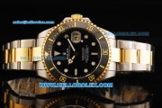 Rolex Submariner Swiss ETA 2836 Automatic Movement Steel Case with Black Ceramic Bezel and Two Tone Strap 43mm