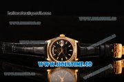 Rolex Day-Date Asia 2813/Swiss ETA 2836/Clone Rolex 3135 Automatic Yellow Gold Case with Stick Markers and Black Dial (BP)