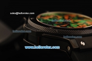Hublot Big Bang Chronograph Swiss Valjoux 7750 Automatic Movement PVD Case with Ceramic Bezel and Black Rubber Strap