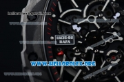 1:1 Richard Mille RM 35-02 RAFAEL NADA Japanese Miyota 9015 Automatic Black PVD Case with Skeleton Dial Red Crown Black Rubber Strap
