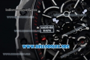 1:1 Richard Mille RM 35-02 RAFAEL NADA Japanese Miyota 9015 Automatic Black PVD Case with Skeleton Dial Red Crown Black Rubber Strap