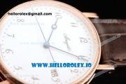 Breguet Classique Japanese Miyota 9015 Automatic Movement Rose Gold White Dial and Arabic Numeral Markers Leather Strap (FF)