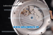 Cartier Cle de Cartier Asia ST16 Automatic Two Tone Case/Bracelet White Dial and Roman Markers