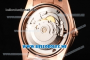 Rolex Day-Date Swiss ETA 2836 Automatic Rose Gold Case/Bracelet with Brown Dial and Stick Markers (BP)