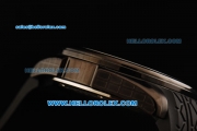 Porsche Design Regulator Chronograph Miyota Quartz Movement PVD Case with Yellow Dial and Black Rubber Strap