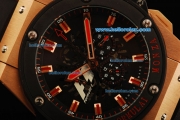 Hublot King Power F1 Monza Automatic Movement Rose Gold Case with PVD Bezel and Black Dial