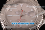 Rolex Yacht-Master 40 Swiss ETA 2836 Automatic Steel Case/Bracelet with Silver Dial and Luminous Dot Markers (BP)