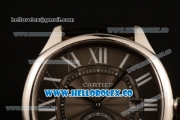 Cartier Drive de Cartier Asia Automatic Steel Case with Grey Dial and Black Leather Strap (AAAF)