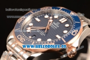 Omega Seamaster New Collection Senda Gold On Steel With Clone Omega 8500 Automatic Blue Dial 210.20.42.20.03.002