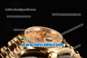 Rolex Datejust Swiss ETA 2671 Automatic Yellow Gold Case with Diamonds Markers Yellow Gold Dial and Yellow Gold Bracelet (BP)